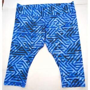 Champion Performance Vapor Blue Black Cropped Athletic Yoga Pants Women Size 4X